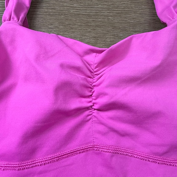 Lululemon Women's Aria Tank II Paris Perfection Hot Pink Sz 6 Luxtreme Yoga - Picture 4 of 13